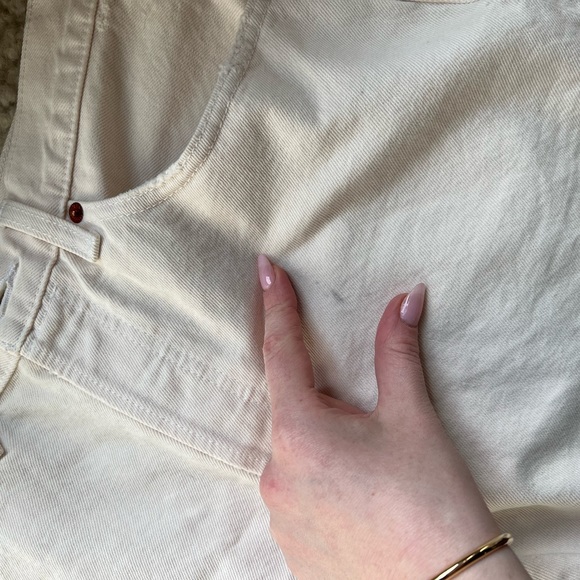 Redone Originals 90s Low Slung Short in Vintage White - Picture 11 of 11